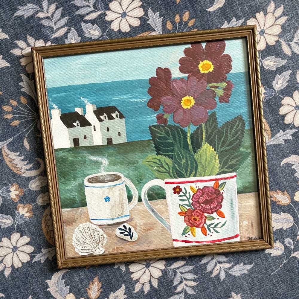 Floral and Coastal Home Art Painting
